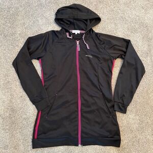 Kaepa USA Womens Full Zip Hoodie Black Pink Purple Athletic Jacket Size M